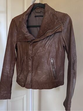 Vintage Leather Biker Jacket